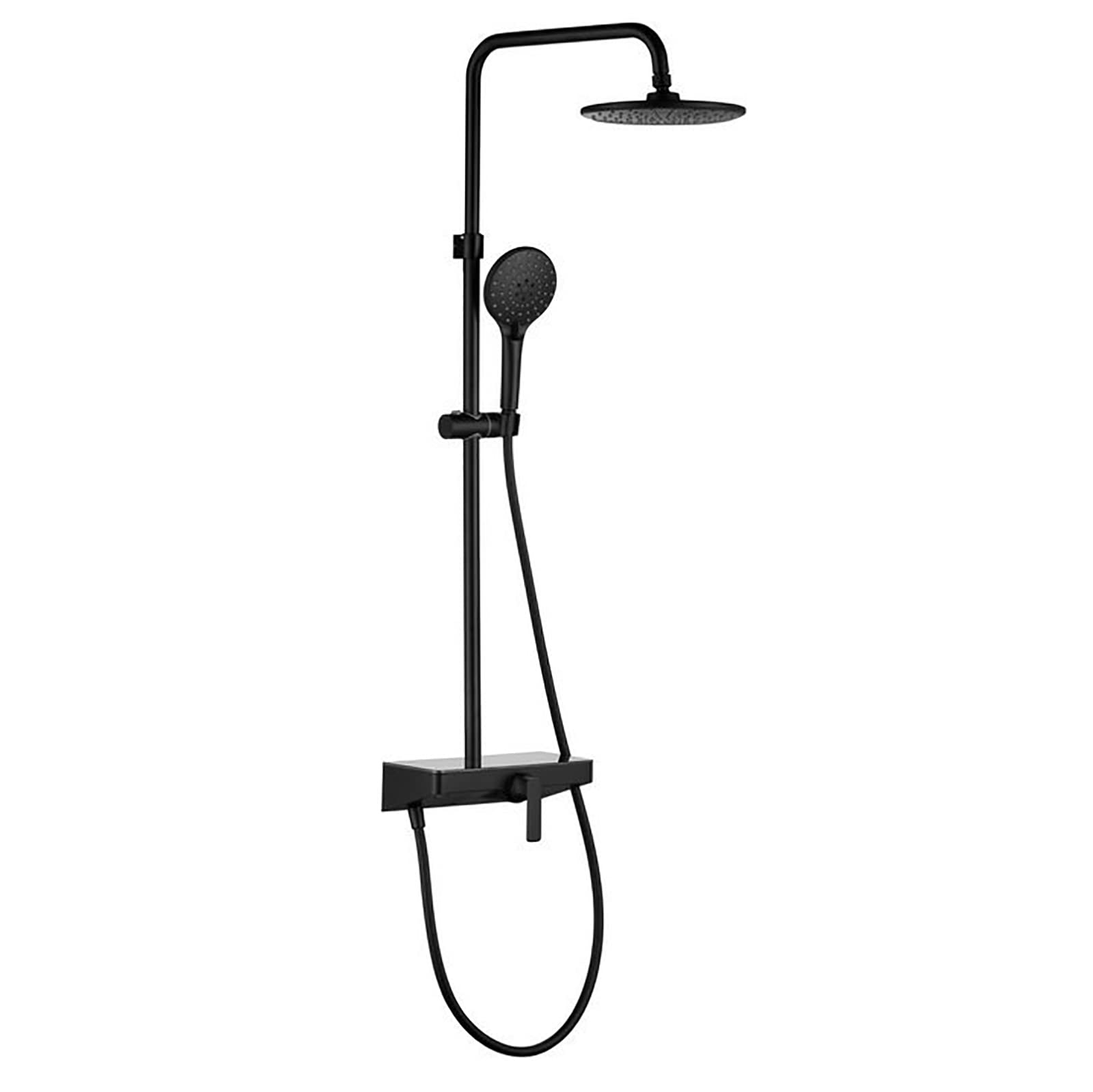 Ensemble de douche en laiton noir anti-calcaire à manche unique pour baignoire
