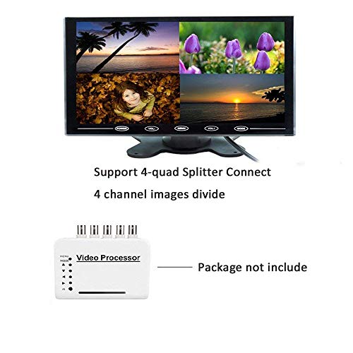 image for CAMECHO 9 Inch LCD Monitor HD Color Screen, 2 Video Input/HDMI/VGA, Su