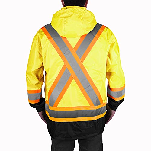 Dickies Workwear High-Visibility 150-Deniers Rain Suit, L Yellow4