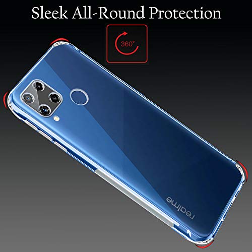 Image of TheGiftKart Camera Protection Back Cover Case for Realme C15 (Inbuilt Dust Plugs & Anti-Slip Grip | Transparent)