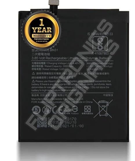 Image of BN31 Battery for Redmi Note 5A / 5A pro /Y1 Pro /A1 | Y2 | S2 | Y1 Lite Battery with 6 Month Warranty****(U118)