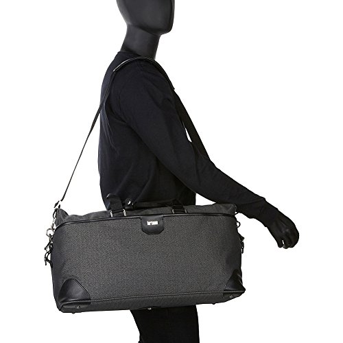 Hartmann Luxe Softside Weekend Duffel, Black Herringbone, One Size