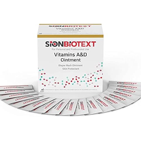 A and D Ointment By Sion Biotext Baby Diaper Rash Vitamin A + D Original Healing Cream Medical Moisturizer Intensive Therapy For Dry & Irritated Skin, Cuts, Burns Soothing Baby Care 144 packets Cover