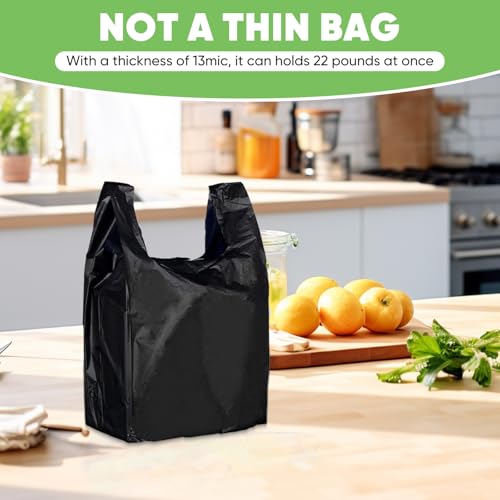 LainNeala 300 Pack Black Grocery Bags