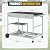 Shintenchi 24.6"x37.6" Pizza Oven Cart Table with Topping Station and Wheels, Outdoor Tabletop Grill Table Stand, Movable Food Prep Workcart Fits for Ninja Blackstone Woodfire Grill