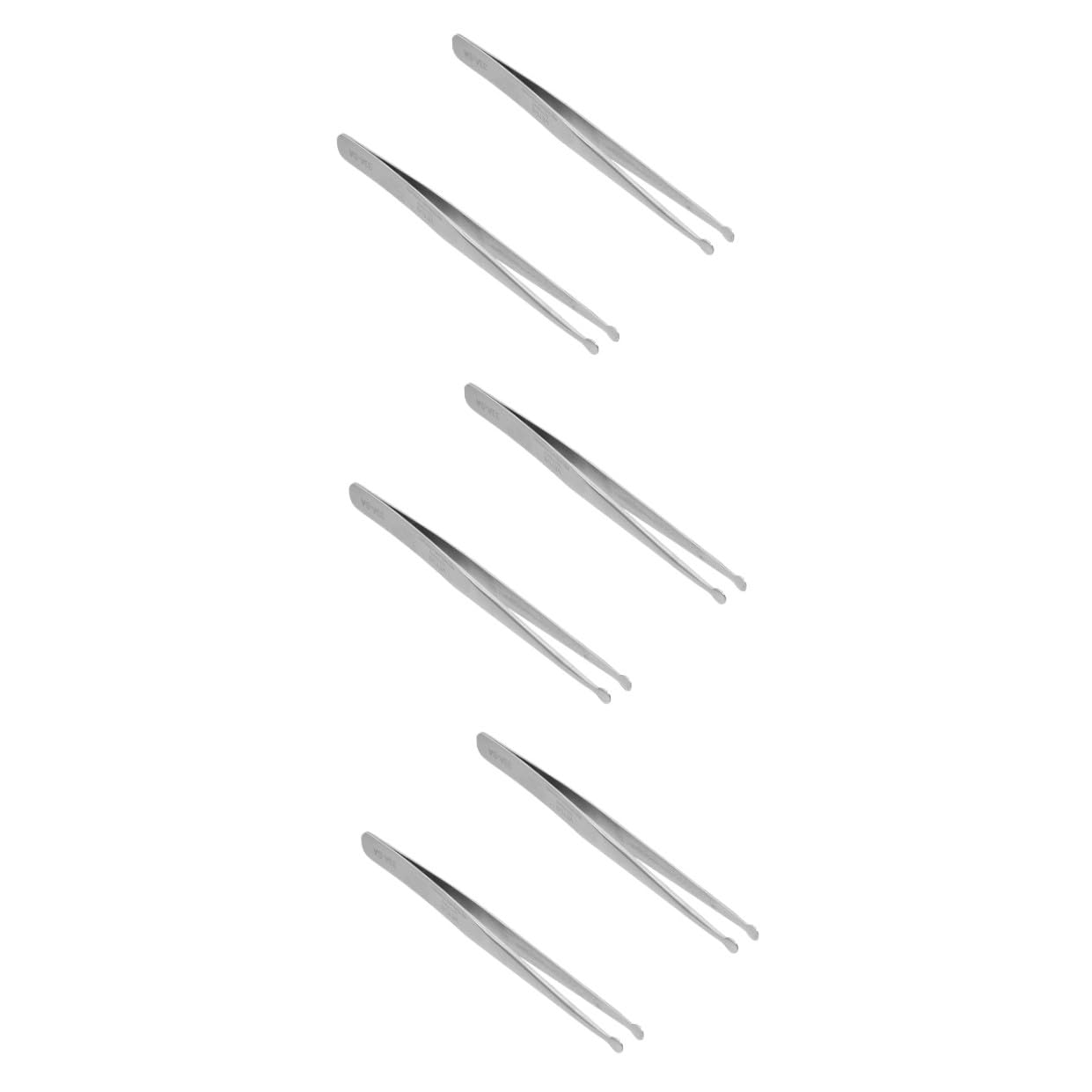 6pezzi Pinzette Di Precisione Acciaio Inossidabile Antistatiche Design Ergonomico Per Elettronica e Lavori Di Precisione Punta Rotonda Resistenti Ad Acidi e Corrosivi