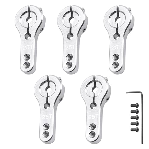 7075 Aluminum Alloy 21T Servo Saver Set Horn with Built-in Spring for Arrma 1/18 Granite GROM MEGA 380 Brushed 4X4 Monster Truck ARA2102 Upgrade Parts - Red