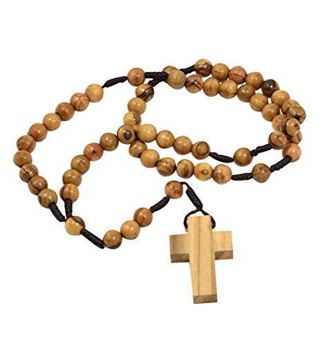 image for Most Original Gifts Bethlehem Certified Rosary Beads from Olive Wood -