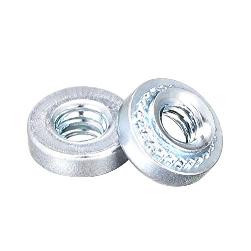 Uxcell Self -Clinching Nuts,#4-40 X 0.12-Inch Carbon Steel With Zinc Plating Rivet Nut Round Head Steel Metal Sheet Mounting Hardware Fastener 50Pcs #TOP4