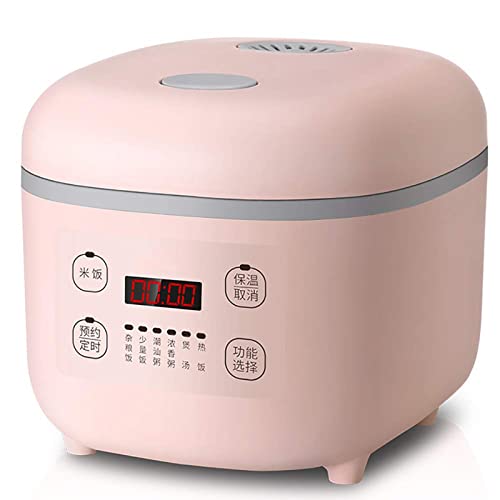 Mini Olla arrocera Multifuncional para hogar, Inteligente, con Temporizador, Olla Interior Antiadherente para 1-4 Personas, 2 litros, 500 W