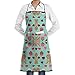Produktbild Cavoodle Valentines Day Cute Cavapoo Pattern Teal Grill Aprons Kitchen Chef Bib Professional for BBQ Baking Cooking for Men Women Pockets