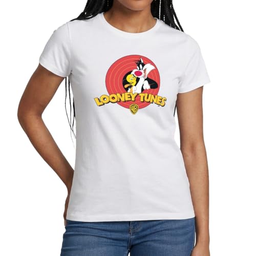 Image of Looney Tunes Sylvester and Tweety Women's T-Shirt White