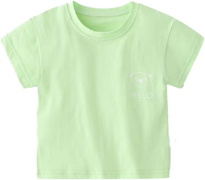 Girls Boys Summer Tops Short Sleeve Cotton Round Neck Clothes Baby Kids Baseball T Shirt for Girls Boys Unisex