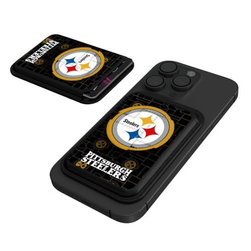 Keyscaper Pittsburgh Steelers Rivet Black Magnetic Credit Card Wallet