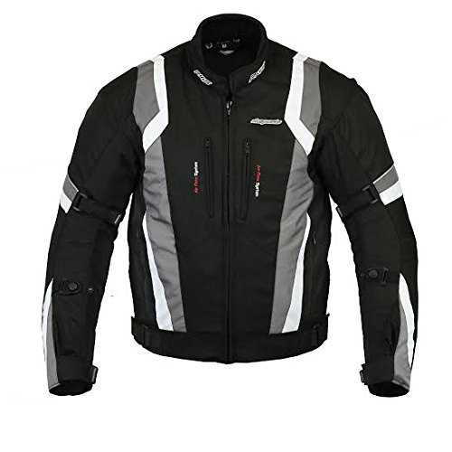 RKsports Kosta WATERPROOF MOTORCYCLE MOTORBIKE JACKET BLACK CE ARMORS