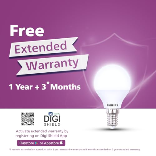 Image of PHILIPS 2.8W LED Frosted Candle Bulb | Cool White 6500K | E14 Base | Energy Efficient Decorative LED Light | Long Life & Instant Brightness | Pack of 10