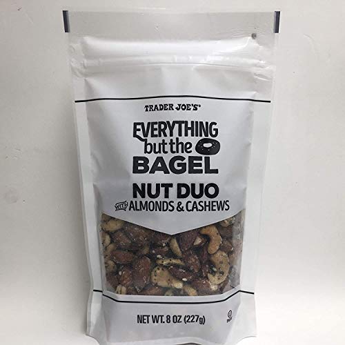 Trader Joe's Everything But The Bagel Nut Duo con almendras y anacardos, paquete de 4