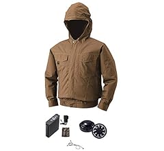 Amazon.co.jp: [空調服] フード付綿薄手空調服(KU91410) ブラック