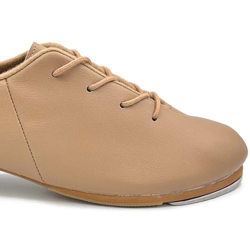 Adult Man-Made Leather Tap Shoe with Notched Heel2