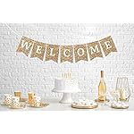 Pre-strung Welcome Banner - No DIY - Gold Glitter Welcome Banner - Pre-strung on 6 ft Strand - Classroom, Office, Front Door, Baby & Bridal Showers Party Decorations & Decor. Did We Mention No DIY - Image 2