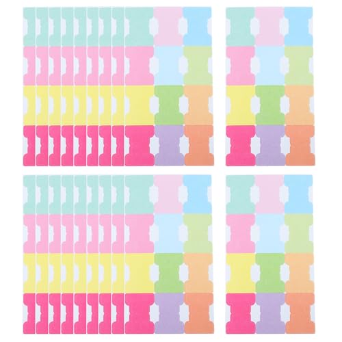 ledmomo 20枚 可書き込み防撕剥せるインデックスシール 多機能粘着ページマーカー ファイル類用ブックタブ 学校 オフィス 家向け