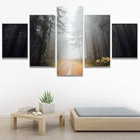 SIGNWIN 5 Panel Canvas Wall Art Autumn for Home Decorations Ready to Hang - 60
