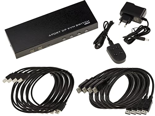 KVM Switch 4 ports DisplayPort pour basculer du PC pro au PC perso sur un écran 4K
