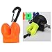 Almencla 1 Piece Breathing Apparatus Debrisproof Retainer Mouthpiece Cover, PVC Material, Quick Release Snap Fastener, Orange Diving Holder Reachory