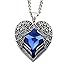 Youngchoice Purple Stone Fallen Dark Angel Wings & Heart Necklace