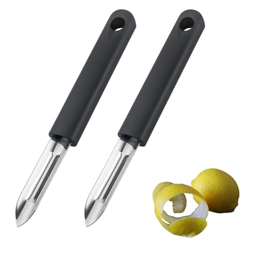 GIONAR 2 Stück Kartoffelschäler, Sparschäler, Gemüseschäler, 17 cm Edelstahl Teilmattiert Potato Peeler Profi Sparschäler, Multifunktionsschäler für Kartoffeln, Gurken, Karotten, Gemüse