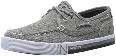 Nautica Boy's Spinnaker Boat Shoe, Grey Washed, 13 M US Little Kid