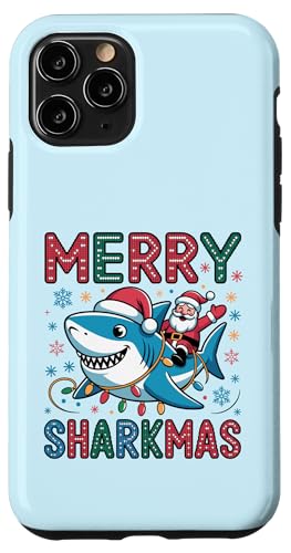 Merry Sharkmas AO[Z[^[ T^ CfBO V[N Cgt X}zP[X iPhone 11 Pro p