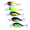 Ogquaton  5 Pcs/lot Leurre De Pêche Kit en Plastique Artificielle Crankbait Wobbler Appât De Pêche Tackle Set De Haute Qualité