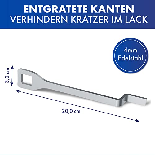 LAINFELD Heckklappenaufsteller | 20 cm Heckklappen Aufsteller | Türsicherung kompatibel mit VW T5 T6 Volkswagen Camper California Comfortline Beach