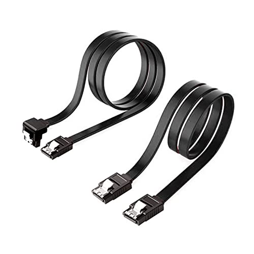 Cable SATA III 6Gbps 2 Pack con Latch Compatible con HDD SSD