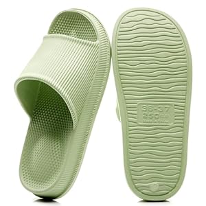 Crazy Lady Cloud Slippers for Women and Men Indoor & Outdoor Pillow Slippers Non Slip Quick Drying Shower Slides Bathroom Sandals Light Weight EVA Platform Environmental Friendly Casual Shoes