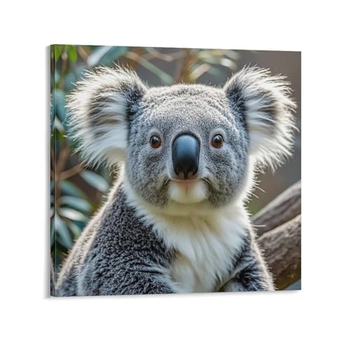 Toile murale abstraite koala pour habiller un mur vide de salle de bain
