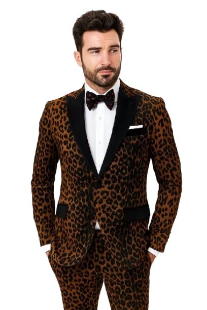Wild Style Brown Leopard Blazer – Animal Print Party and Fashion Wear