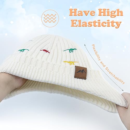 Image of POXIMI Baby Boy Winter Hat Toddler Warm Beanie Girl Knit Hats with Earflap Kid Cute Earmuffs