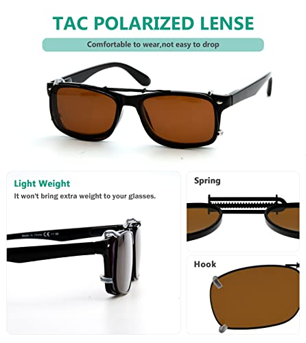 Image of Eyekepper Clip on Sunglasses Over Eyeglasses, 57 * 39MM