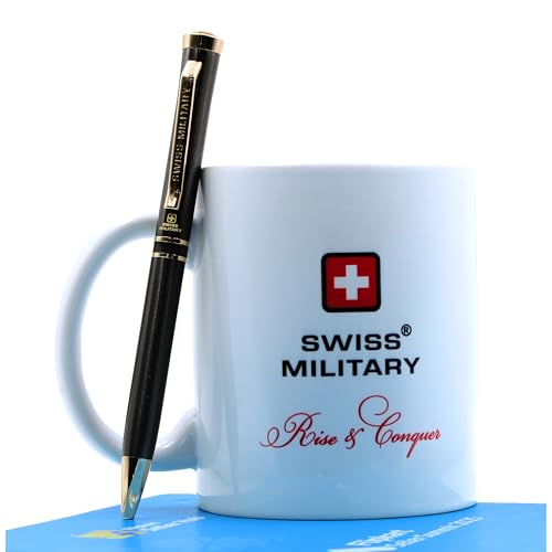 Image of SWISS MILITARY INNOVA Smooth Writing Metal Body Ball Pen with 0.7mm NSTC Blue Poly Jotter Refill, 2000-2200m Writing Length, Best Gift Men & Women, Professional, Executive Office- Body Gun Metal