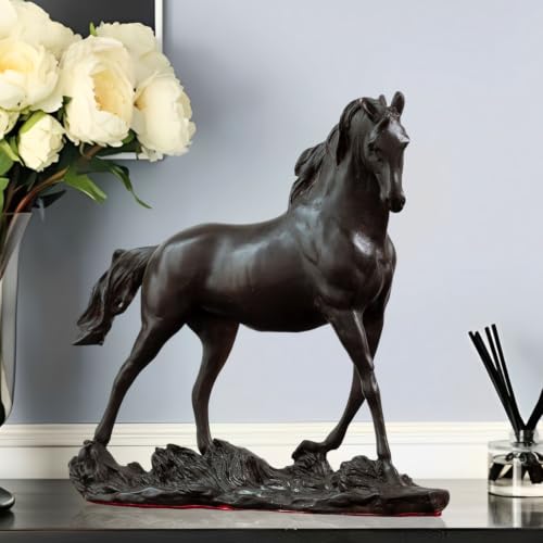Estatua de caballo de bronce 7.5 pulg