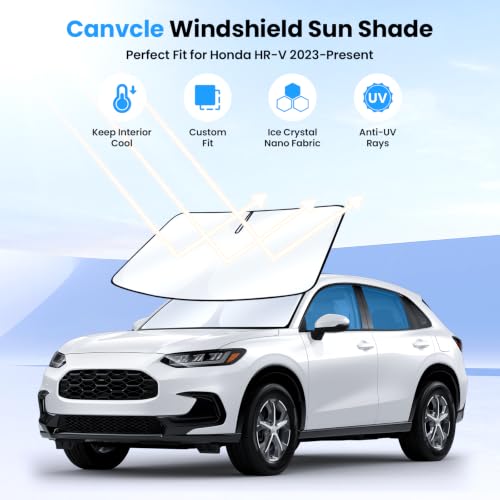 Image of Canvcle Windshield Sun Shade for Honda HR-V 2023-2025 2026 HRV Accessories Upgraded Double-Layer Front Window Sunshade Cover Sun Visor Protector Foldable Block UV Rays Keep Vehicle Cool