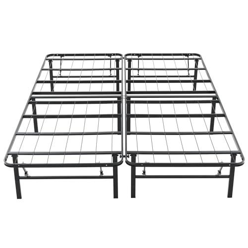 Image of Hercules Folding Metal Bed Frame, 14 Inch Platform Mattress Foundation, Full