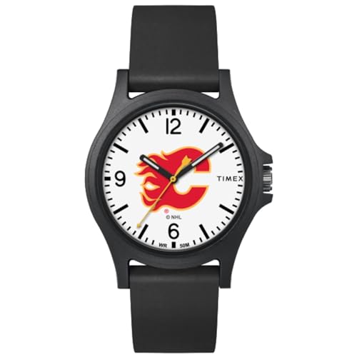 Timex Arena - Reloj para hombre (40 mm), diseño de llamas Calgary, Negro -