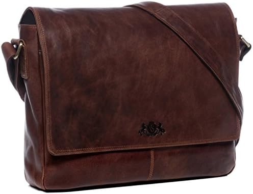 BOSS Laptoptas van leer met labeldetail, model 'Highway' in zwart