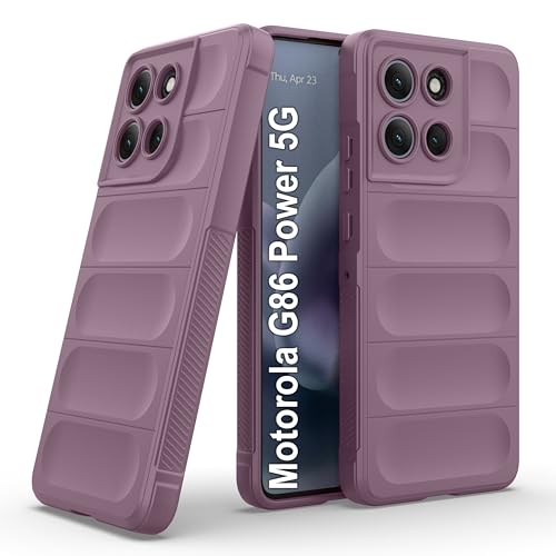 Image of amazon basics Back Case Cover for Motorola G86 Power 5G | Compatible for Motorola G86 Power 5G Back Cover | Liquid Silicon Magic Case with Camera Protection | Lavender