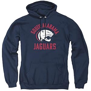 LOGOVISION University of South Alabama Official Usa Jaguars Logo Unisex Adult Pull-Over Hoodie,Navy, Large