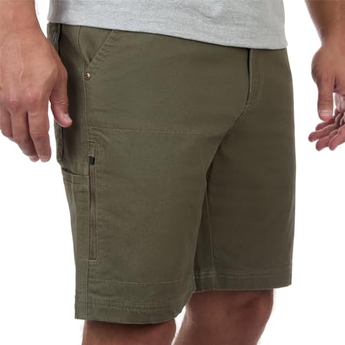 The American Outdoorsman Men's Stretch Canvas Work Shorts with Flex Waistband & 6 Pockets - Tear-Resistant Work Shorts3