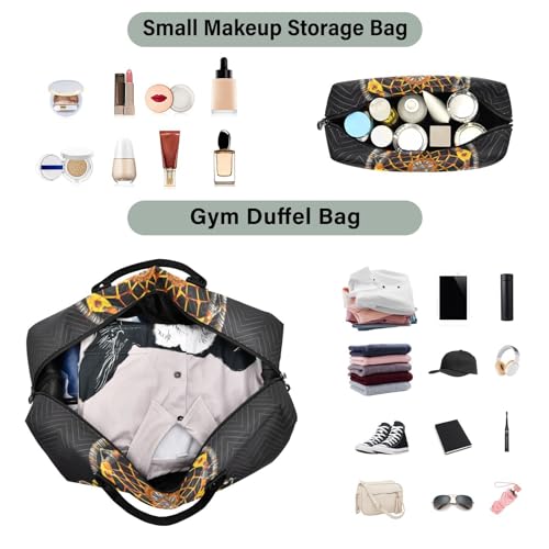 Large Travel Duffel Bag, Fantasy Dreamcatcher Sports Tote Gym Bag, Shoulder Weekender Overnight Bag for Women Men, Carry On Luggage with Toiletry Bags4